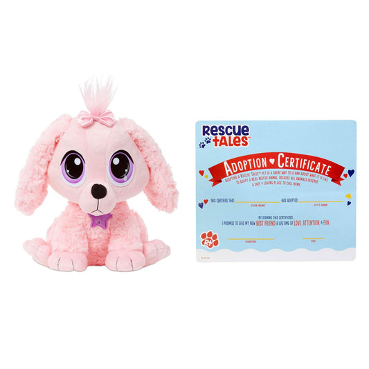 Rescue Tales Pink Poodle Plush Toy - Adoptable Pet with Doghouse | Little Tikes