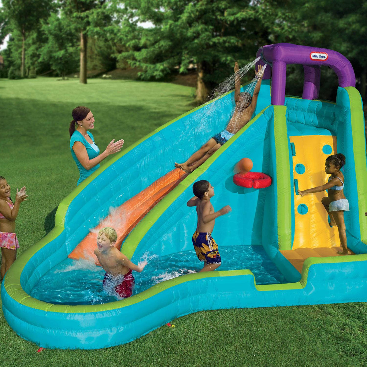 Inflatable water slide - Slam n Curve | Little Tikes